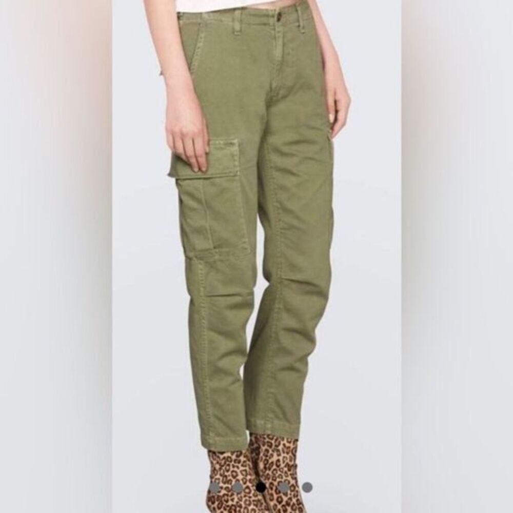 NWOT RE/DONE Originals Women’s Army Green Designer Cargo Pants - Size 26 - Picture 3 of 15